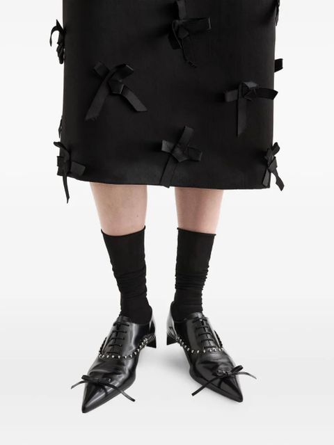 Jil Sander studded patent leather Oxford shoes - Black