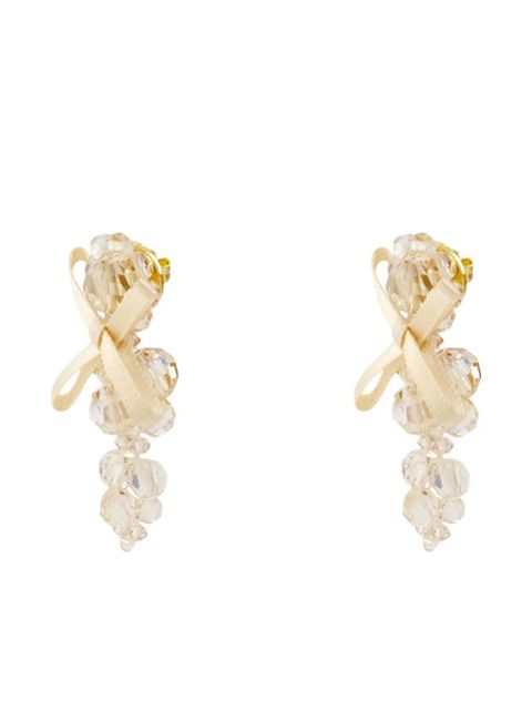 Simone Rocha embellished bow earrings - Yellow - zdjęcie produktu nr 2