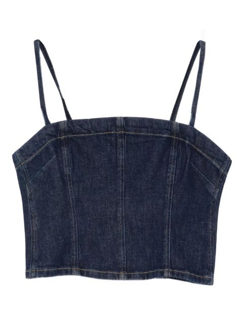 PINKO spaghetti-strap denim tank-top - Blue - zdjęcie produktu nr 1