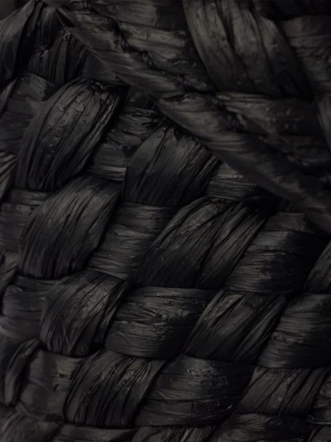 Prada criss-cross raffia slides - Black