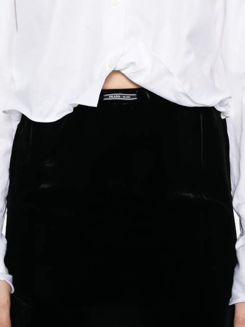 Prada velvet midi skirt - Black