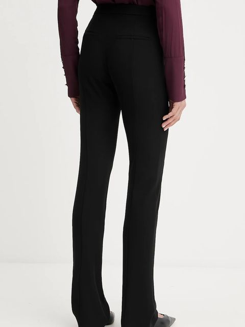 Patrizia Pepe spodnie damskie kolor czarny dzwony medium waist 8P0747 A454