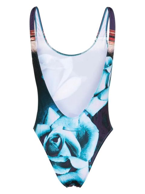 Jean Paul Gaultier The Blue Roses graphic-print swimsuit