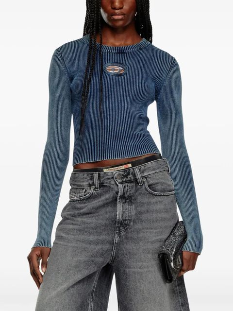 Diesel M-Anchor-A cut-out ribbed top - Blue - zdjęcie produktu nr 2