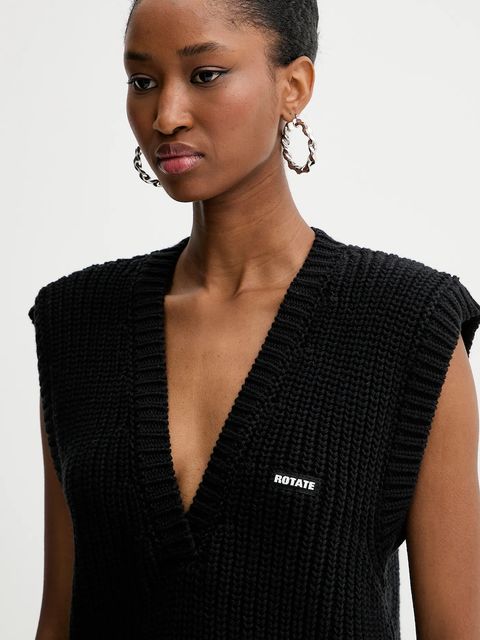 Rotate kamizelka damska kolor czarny ciepły 114733100