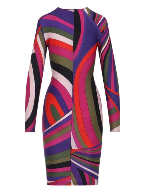 PUCCI long-sleeve swirl-pattern dress - Pink - zdjęcie produktu nr 2