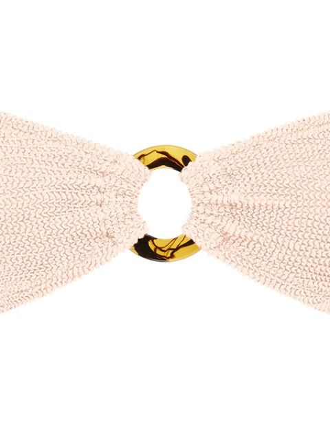 Hunza G Gloria bandeau crinkle bikini - Neutrals