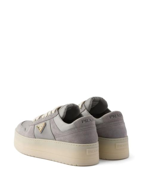 Prada Downtown Bold suede platform sneakers - Grey