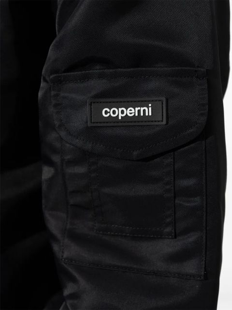 Coperni gathered-hem bomber jacket - Black
