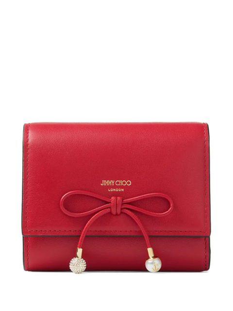 Jimmy Choo Marinda bow-detail wallet - Red - zdjęcie produktu nr 1