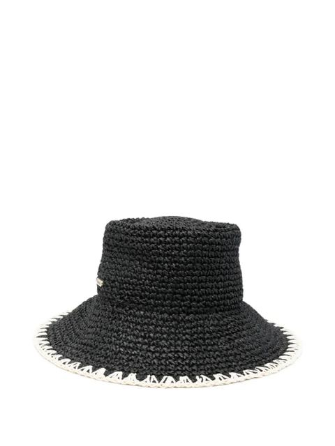 Barbour Camille contrasting-trim fedora hat - Black - zdjęcie produktu nr 2