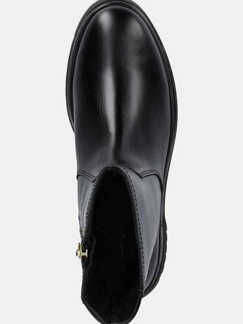 Gant botki skórzane Aligrey damskie kolor czarny na płaskim obcasie 31541155