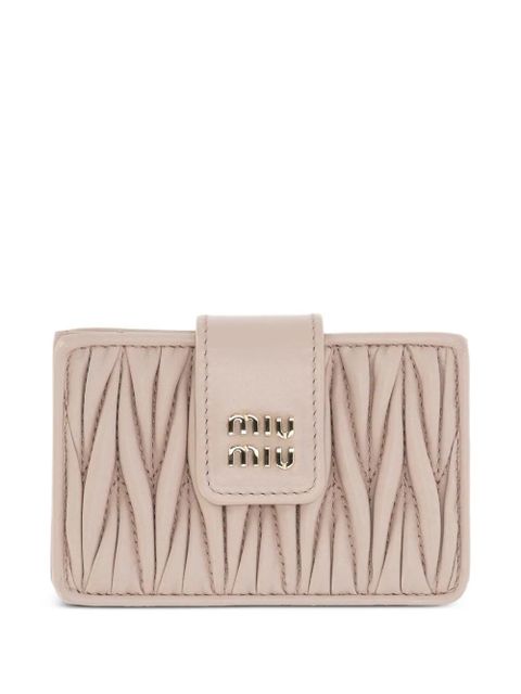 Miu Miu Matelasse card holder - Neutrals - zdjęcie produktu nr 1