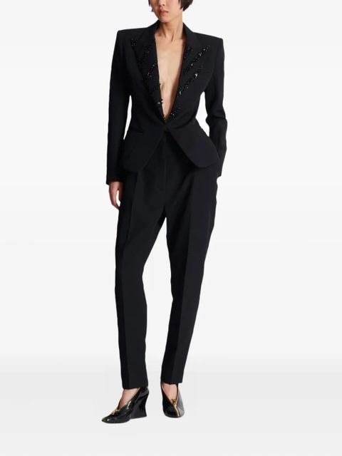 Balmain crystal embellished-lapels blazer - Black - zdjęcie produktu nr 2