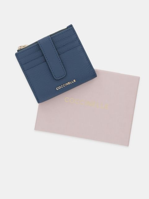 Coccinelle portfel skórzany damski kolor niebieski E2 MW5 11 F7 01