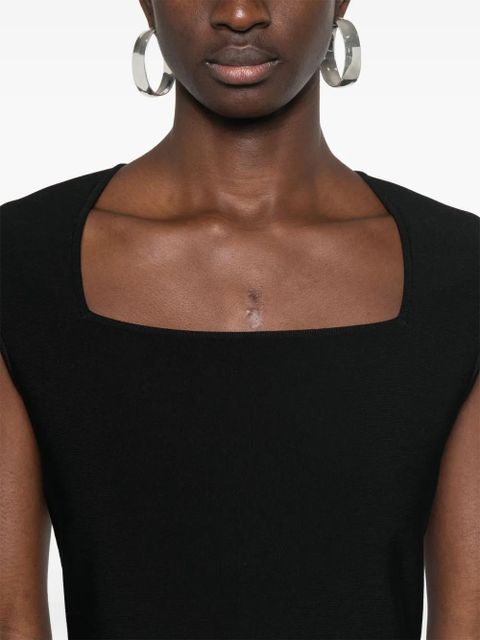 Alexander McQueen flared-hem midi dress - Black