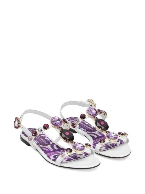 Dolce & Gabbana rhinestone-embellished sandals - White - zdjęcie produktu nr 2