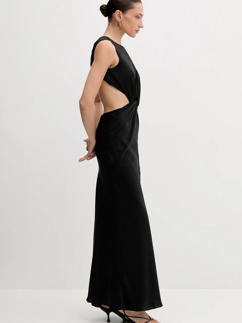 Bardot sukienka kolor czarny maxi prosta 59915DB - zdjęcie produktu nr 2