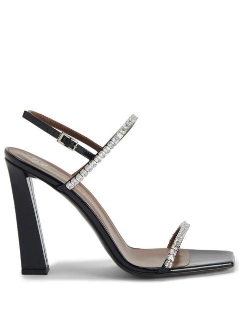 Giuseppe Zanotti 105mm Valentiine Crystal sandals - Black - zdjęcie produktu nr 1