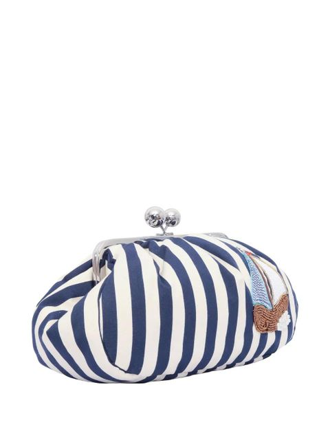 Weekend Max Mara striped sailboat-embellished shoulder bag - Blue