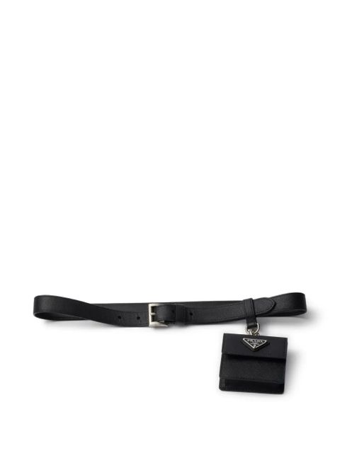 Prada Saffiano leather belt - Black - zdjęcie produktu nr 1