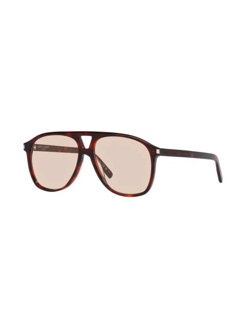 Saint Laurent Eyewear Dune pilot-frame sunglasses - Red - zdjęcie produktu nr 2