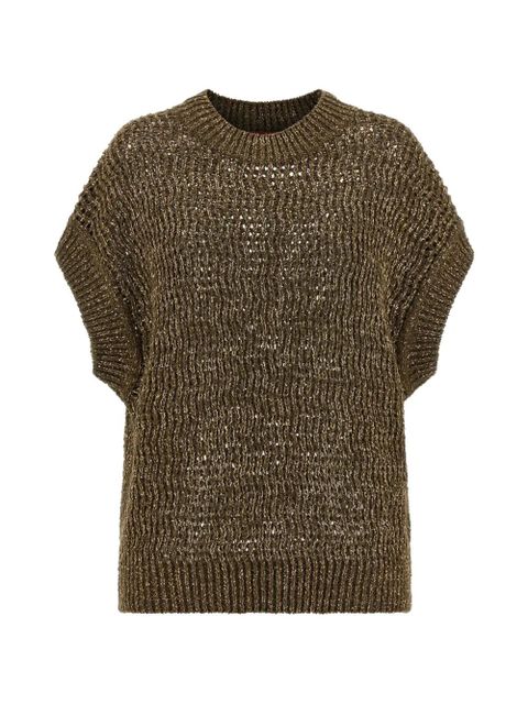 Max Mara crew-neck short-sleeve sweater - Green - zdjęcie produktu nr 1