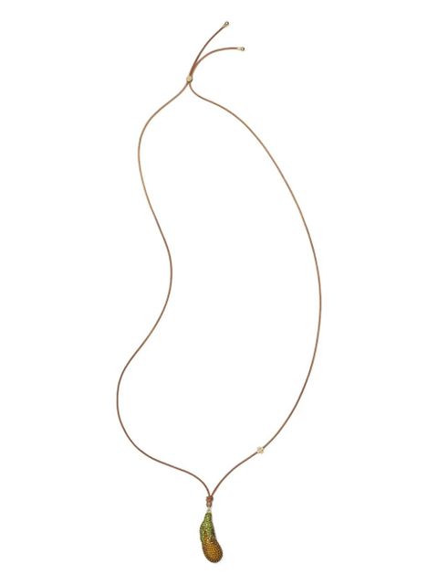 Tory Burch Curiosity Eggplant necklace - Brown