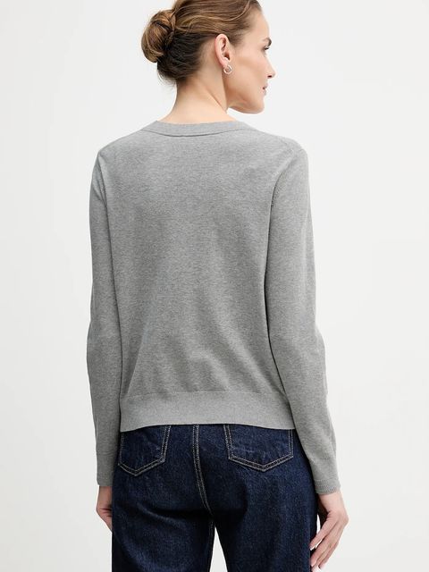 Tommy Hilfiger kardigan damski kolor szary lekki WW0WW42370