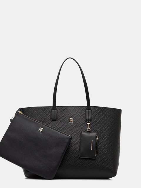 Tommy Hilfiger torebka dwustronna kolor czarny AW0AW17687 - zdjęcie produktu nr 1