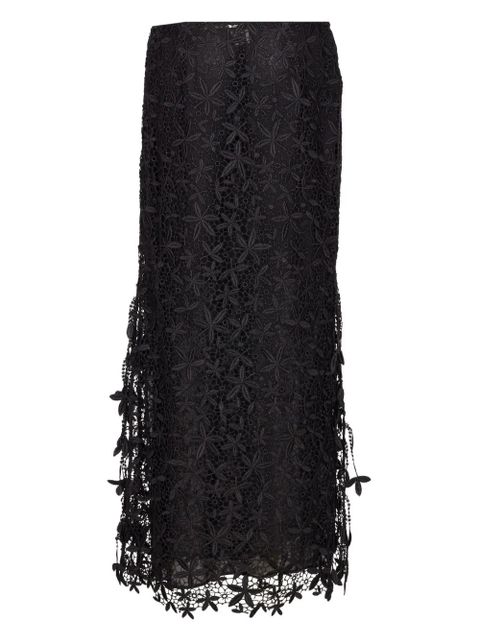 TOTEME floral lace skirt - Black