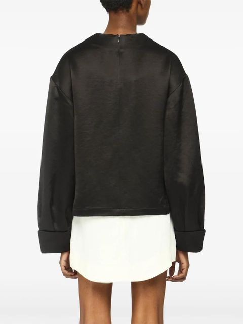 JW Anderson turn-up cuffs blouse - Black