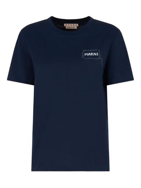 Marni logo-printed t-shirt - Blue - zdjęcie produktu nr 1