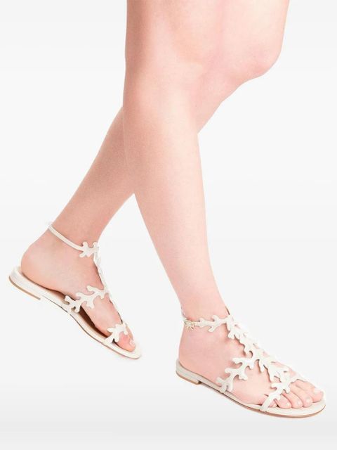 Gianvito Rossi cut-out detailing sandals - White - zdjęcie produktu nr 1