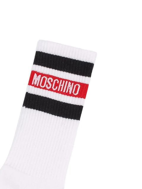 Moschino Inlaid terry striped socks - White - zdjęcie produktu nr 2