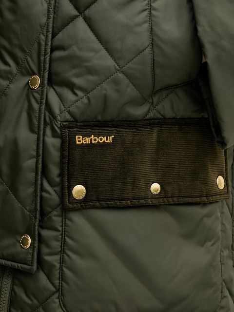 Barbour kurtka Aldburgh kolor zielony przejściowa oversize LQU1885