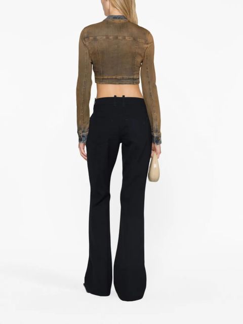 Off-White virgin wool flared trousers - Blue