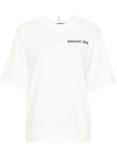 Moncler Grenoble logo-embossed cotton T-shirt - White - zdjęcie produktu nr 1