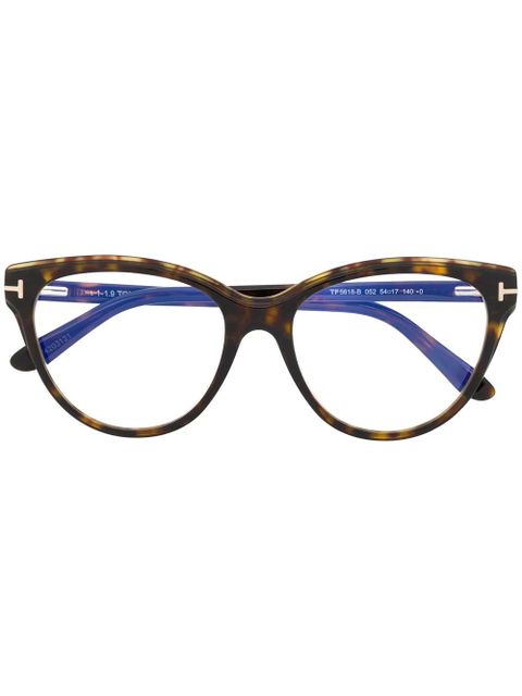 TOM FORD Eyewear FT5618B round-frame glasses - Brown - zdjęcie produktu nr 1
