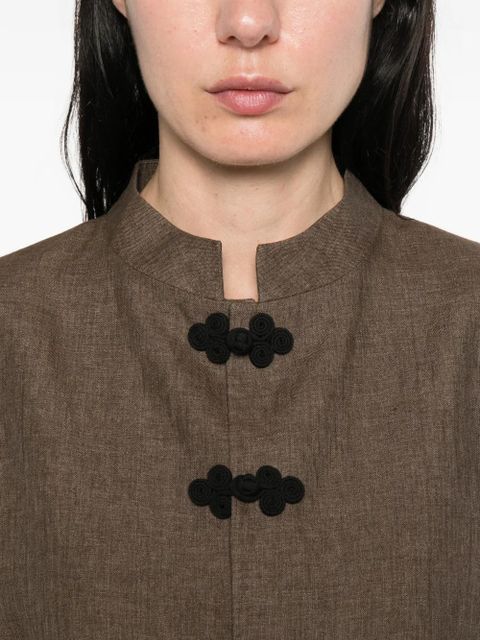 Róhe appliqué pocket jacket - Brown