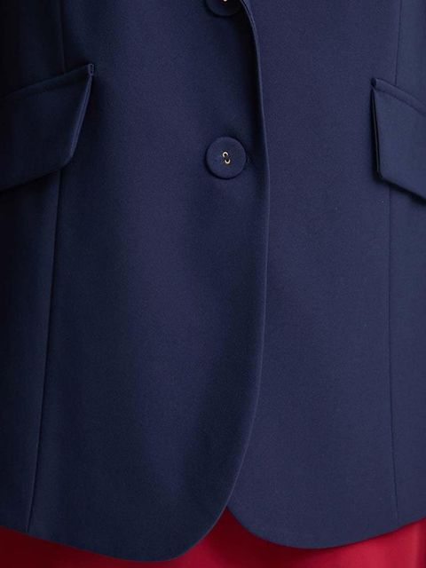 Sandro Ferrone marynarka kolor granatowy jednorzędowa gładka SFS18XBDALTROVE