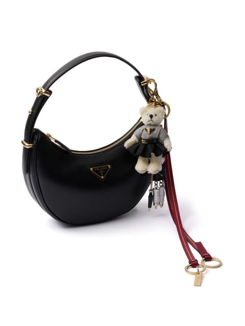 Prada leather bag charm and keychain - Red