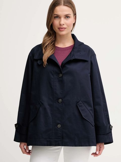 United Colors of Benetton kurtka bawełniana kolor granatowy przejściowa oversize 2QJYDN07Y - zdjęcie produktu nr 1