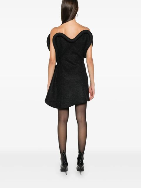 Victoria Beckham 3D detail mini dress - Grey