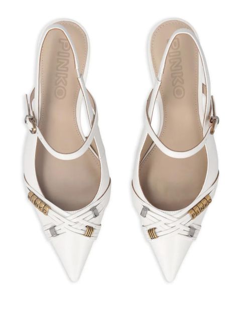PINKO criss-cross slingback pumps - White