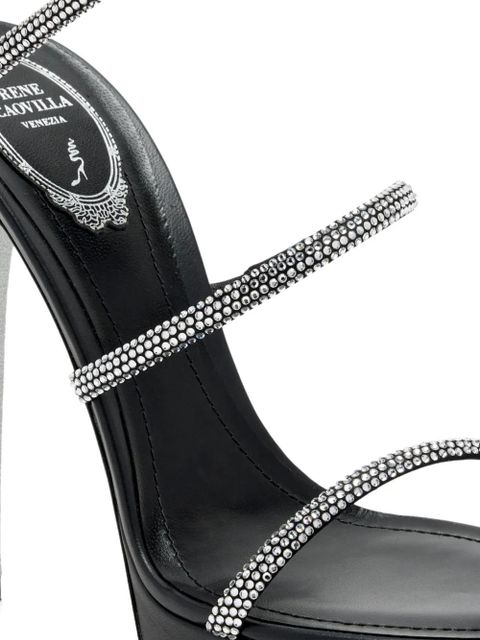 René Caovilla 130mm Cleo heeled sandals - Black