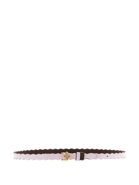 FENDI FF Diamonds reversible leather belt - Brown