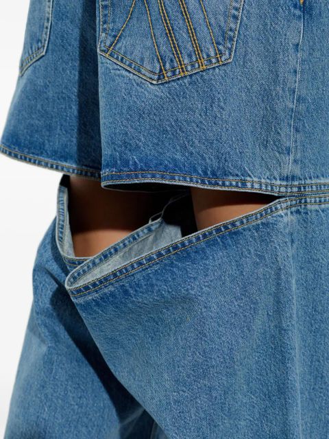 The Attico cutout jeans - Blue