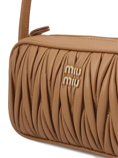 Miu Miu quilted-leather shoulder bag - Brown