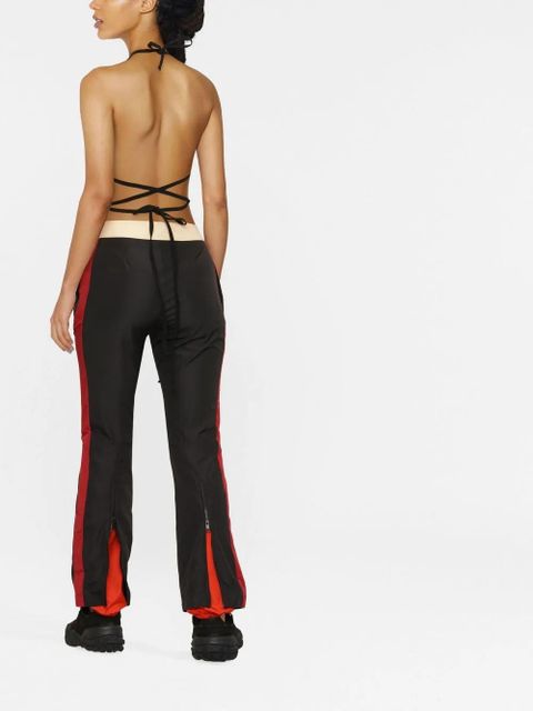 AMBUSH contrast-trim logo-panel trousers - Black